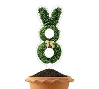 Genérico Easter Garden Stakes, Bunny Acrylic Ornament, Festive Tree Decoration, Weather Resistant Design, Holiday Lawn Accessory, Creative Porch Park Home Decor for Outdoor Party Plant Planter