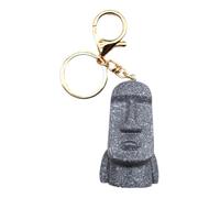 Genérico Easter Island Môaì Keychain - Simulated Stone Statue Key Ring | Room Decoration Desk Accessory, Gift For Men Women, Boyfriend Girlfriend, Stone Figure Keychain