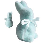 Genérico Easter Moss Bunny - Decorative Spring Figurine for Home Garden | Handcrafted Faux Moss Material with Realistic Bunny Shape, Cute Holiday Centerpiece for Table or Shelf 2.05x2.24x3.82 in