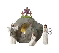 Genérico Easter Nativity Set - Religious Christian Statue Decor | Empty Tomb Easter Decoration with Resurrection Scene Display for Office Spring Mantle Shelf Christian Home Church Table Decor