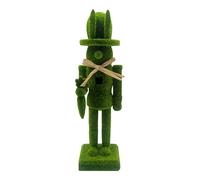 Genérico Easter Nutcracker Soldier - Wooden Nutcracker | Wood Sculpture with Flocking Powder, Seasonal Ornament with Handcrafted Detailing, Home Accessories, Wooden Sculpture with Handcrafted Shelf