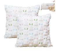 Genérico Easter Pillow Covers - 18 Inch Bunny Spring Pillowcase | 2 Pieces Rabbit Pillowcase For Sofa Chair Bed Living Room Bedroom Home Patio Holiday, Foster A Joyful and Celebratory Mood