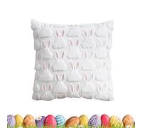 Genérico Easter Pillow Covers | Cute Rabbit Cushion Wrap, 18x18in Embroidered Ears Farmhouse Easter Pillow Covers For Bedroom Home Decor Dorm Apartment Sofa Car Interior Living Room Use