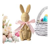 Genérico Easter Rabbit Decor - Handcrafted Bunny Statue Figura | Home Decorative Accessories for Table Centerpiece, Mantel, Desktop, Tabletop, Interior, Garden, Holiday, Car