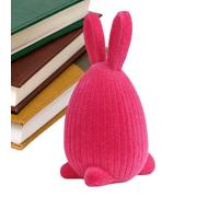 Genérico Easter Rabbit Figurine - Spring Home Collectible for Table Mantel | Adorable Plush with Flocked Bunny Sculpture, Seasonal Holiday Decoration, Office Bedroom Shelf Decor for Celebration
