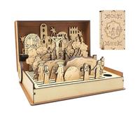 Genérico Easter Resurrection Scene Set, Family Easter Holy Week Gift, Wooden, Easter Decor Resurrection Scene, Handmade 2025DIY Easter Holy Week Book Playset, Easter Table Decorations