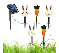 Generico Easter Solar Lights Outdoor - Waterproof Garden Lighting, Bunny Carrot Lawn Decor Set, Cute Courtyard Pathway Illumination Display for Garden Yard Patio Porch Walkway Landscaping Spring
