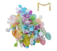 Genérico Easter Tinsel Garland | Reusable Moldable Ornament - Easter Foil Decoration,for Spring Season Window Fence Porch Arch Stair Railings New Years Birthday