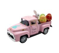 Genérico Easter Truck - 12.5x5x4cm Easter Basket Stuffers Toy Truck with Eggs & Bunny | Mini Metal Vintage Trucks For Kids | Playroom, Bedroom, School, Travel, Party Celebration