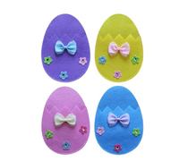 Genérico Easter Utensil Holder, 4X Felt Silverware Holder Bags, 19,5x1 4cm/Easter Egg-Shaped Cutlery Decoration, Fun & Festive Pouches for Tabletop, Spring Celebrations, Holiday Dining, Atributo