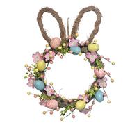 Genérico Easter Wreath - Colorful Eggs Floral Garland, Festive Artificial Floral Egg Garland | Bunny Wreaths Front Door Decorations For Porch Home Farmhouse Party Holiday Wall Patio Indoor Outdoor