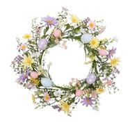 Generico Easter Wreath for Front Door | ABS + Foam, 260 g, 45 cm Diameter | Colorful Egg Spring Wreath with Mixed Branches | Holiday Home Decor, Artificial Easter Door Hanging