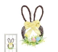 Genérico Easter Wreath - Spring Bunny Holiday Door Decoration, Festive Front Door and Wall Hanging, Spring Celebration Accessory, Seasonal Easter for Home, Window, Fireplace, Outdoor Display