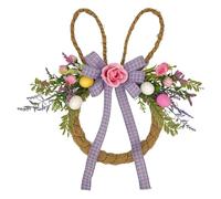 Generico Easter Wreaths for Front Door Spring Holiday Bunny Decoration Wreaths for Window Fireplace Wall Outdoor Indoor Outside Garden Artificial Floral