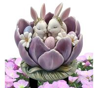 Genérico Easter Yard Stake, 2D Flat Acrylic Cute Bunny Egg Garden Stakes, Decorative Outdoor Lawn Signs, Spring Home Decor, Waterproof Party Favors for Patio, Flowerbeds, Path, 8.66x11.02in