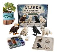 Genérico Easy Handmade Portable Fun Set, Beaded Animal Craft Kit | Animal Themed Embroidery Kit,for Kids Beginners Indoor Home School Classroom Bedroom Living Room Inside House