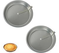 Genérico Easy Release Cake Pan, Cake Pan with Lever, Cakes Pans with Release Lever, Oven Safe Mold, Baking Tools Pans Round (2pcs)