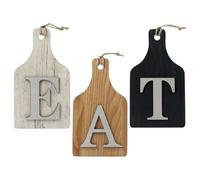 Genérico Eat Kitchen Signs Wall Decor,20x11.3cm Wooden Eat Letters Decoration - 3pcs Easy To Wood Hangable Letter Sign Woodden Letters Wooden Letter Decorative Sign
