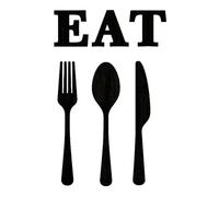 Generico Eat Sign For Kitchen - Fork Spoon Wall Decor Big | Large Kitchens Rustic Decors Spoons Shaped Walls Sign Walls Decoration | Wood Fork Spoons Wall Decor For Kitchen, Restaurant