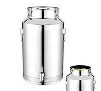 Genérico Edelstahl Luftdichter Behälter | Sektkühler Eimer - Vorratsdose für Lebensmittel - für Küche Speisekammer Arbeitsplatte Regale Wohnmobil Trockenwaren Müsli Bäcker Getränkeliebhaber