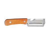 Genérico Edelstahl-Schäler | Multifunktionswerkzeug Aus Edelstahl Tragbar Und Mit Einem Holzgriff | Tragbarer Flaschenöffner,Für Karotten Kürbisse Papayas Küche Zuhause Haus Innenbereich