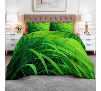 Genérico Edredón 200 x 200 cm Naturaleza Vitalidad Árboles HierbaInvierno y Verano, Suave, Ligero, Reversible edredón, Transpirable, Cálido y Confortable Colcha, Verde