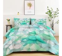 Genérico Edredón 220 x 240 cm Minimalismo Hojas Arte LinealInvierno y Verano, Suave, Ligero, Reversible edredón, Transpirable, Cálido y Confortable Colcha, Azul