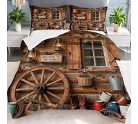 Genérico Edredón Cama 135 Ruota Di Carrozza Edredón Nórdico 200x230 CabañA RúStica Edredones Suave, Cálido y Transpirable, Edredon Nordico Microfibra con 2 Fundas Almohada 50x75 T130