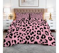Genérico Edredón Invierno 150x200cm Estampados De Animales Estampado De Leopardo Edredón Nórdico Acolchado Suave Cálido y Transpirable con 2 Fundas Almohada 50x70cm, Lavable, 4 Estaciones