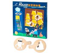 Genérico Educational Board Games, Interactive Family Board Travel Game, 210g To Catch Thieves Story Matching Card for Preschool and Kindergarten Learning Activities, 8.66x8.66x0.71 Inches