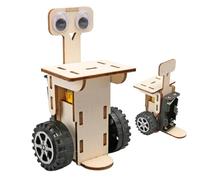 Genérico Educational Woodworking Crafts Projects - Science Robot Building Toys - Food Delivery Robot Wood Building Art Crafts Puzzle Kits, Robotic Toy Promote Logical Thinking