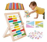 Generico educativo de madera para niños, para aprender el conteo y las matemáticas en edad preescolar | con base para niños, para casa, guardería, guardería y aula