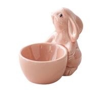 Genérico Egg Cup Holder - 3.35 Egg Cups For Kitchen | Ceramic Rabbit Design - Cute Rabbit Еggholder For Boiled Eggs Stable Base Kitchen Dining Table Accessory For Brunch Serving and Home Use