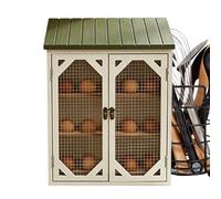 Genérico Egg Holder for Counter | Farmhouse Cabinet with Double Doors,Egg Storage Box with Wire Mesh Window - for Home Kitchen Pantry Cabin Coop Farm Market Grocery Store