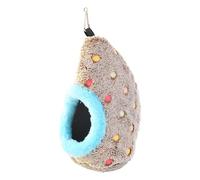 Genérico Egg Shape Nest - Resting Sleeping Shelter for Parrots | Velvet with Soft Interior, Yellow Blue Options, Cage Bird House 11x16x22cm, Balcony Windowsill Living Room Use for Conures Lovebirds