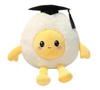 Generico Egg Stuffed Animal - Crystal Velvet 17 x 18 cm 22 x 23 cm | Soft Boiled Egg Plush Throw Pillow | Cute Kawaii Plush Cushion Toy For Kids Adults Collectors Dorm Car Sofa Bedroom Nursery Use
