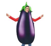 Genérico Eggplant Costume Clothing | Eggplant Vegetable Costume for Halloween - Attention-Grabbing Dress-up Outfit for Women Men Elderly Family Friends Cosplay Event
