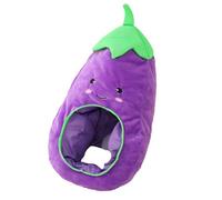 Genérico Eggplant Costume, Plush Fruit Headgear, 18.11x9.84in Funny Vegetable Accessory, Soft and Lightweight Party Wear, Novelty Eggplants Hat for Adults, Cosplay, Halloween, Easter