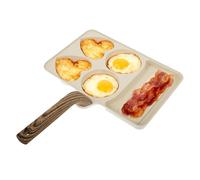 Genérico Eggs Pan - 5-Grid Metal Frying Pan | Detachable Multifunction Kitchen Utensils, Nonstick Cooking Tools Suitable For Home Restaurant Camping Bacon Chicken Fish Hamburger