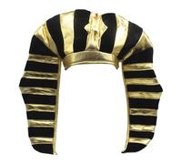 Genérico Egyptian Hat - Gold Velvet Headpiece, King Tut Costume Accessories, Unisex Halloween Cosplay, Student Stage Performance Dress Up - For Kids Adults Men Women, Dress-Up Accessories