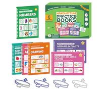 Genérico Ejercicios de Escritura Guiada para, Cuadernos Alfabeto Reutilizables, Libros de Motricidad Fina sobre Animales, para Clase, Escuela, Casa, Vacaciones de Verano, Fin de semana, Principiantes,