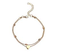 Genérico El Encanto de La Pulsera de Mujer es Lindo El Diseño de La Pulsera de Acero Inoxidable Love Tobillera Moda Estilo Simple Regalo de San Valentín Nuevo Barato