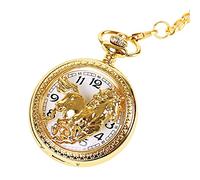 Genérico El Mejor Reloj para el Abuelo Retro Pocket The Gifts Vintage Dad Necklace Chain Reloj para Hombre Leopard Digital Banda (d-Gold, One Size)