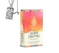 Genérico El Oráculo de los Creadores Sagrados - Deck de tamaño de Bolsillo para Principiantes con Collar - Guía inspiradora, fácil de Usar