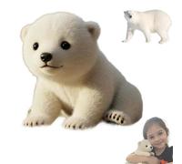 Generico El peluche que te calma en segundos. Peluche del oso polar ultra suave para un apoyo emocional. El peluche blanco interactivo y realista imita lo natural