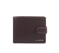 Genérico EL Potro Cartera Billetero de Piel Vacuno, Colección Boston, con Tarjetero y Monedero, Cierre de Broche, 11 x 9 x 3 cm (Marron)