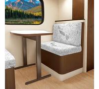 Genérico Elásticas Estampadas RV Dinette Fundas De Cojín para Asientos de Autocaravana Cojines de Repuesto Funda de Asiento de Caravana Protectora para Muebles Asientos L Juego de 2 (4 Piezas)