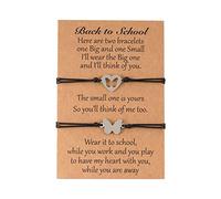 Genérico Elástico 2 Pulsera Madre e Hija Madre y Mi Corazón coincide con Pulsera de deseos Mamá en Pareja Colores Anillos, talla única, Acero inoxidable, No es una piedra preciosa