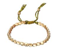 Genérico Elección Joyería Cuerda tibetana hecha a mano unisex cobre perla y pulsera pulseras alambre cera pulseras inoxidable anillos, talla única, Metal, No es una piedra preciosa