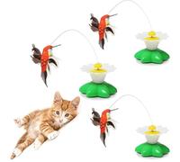 Genérico Electric Bird Teasing Cat Toy, Electric Bird Teasing Cat Toy with Lifelike Movement Sounds for Kitten and Small Animals(3 Little Birds)